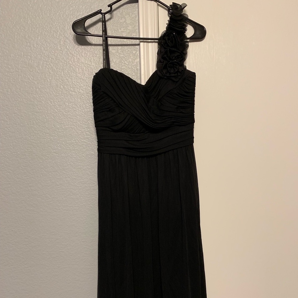 Formal One-Shoulder high/low black dress